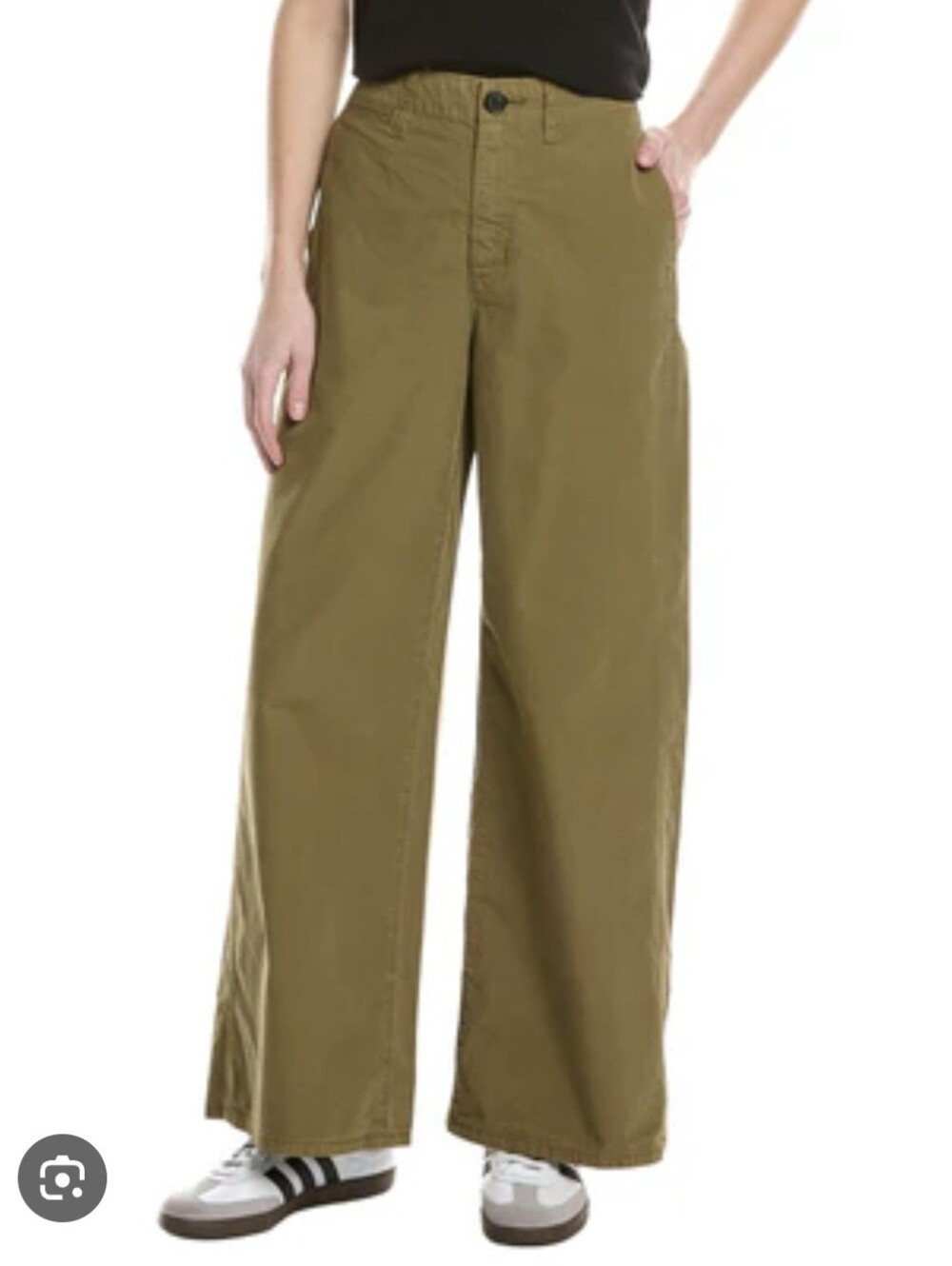 Proenza Schouler White Label Olive Green Wide-Leg Chinos